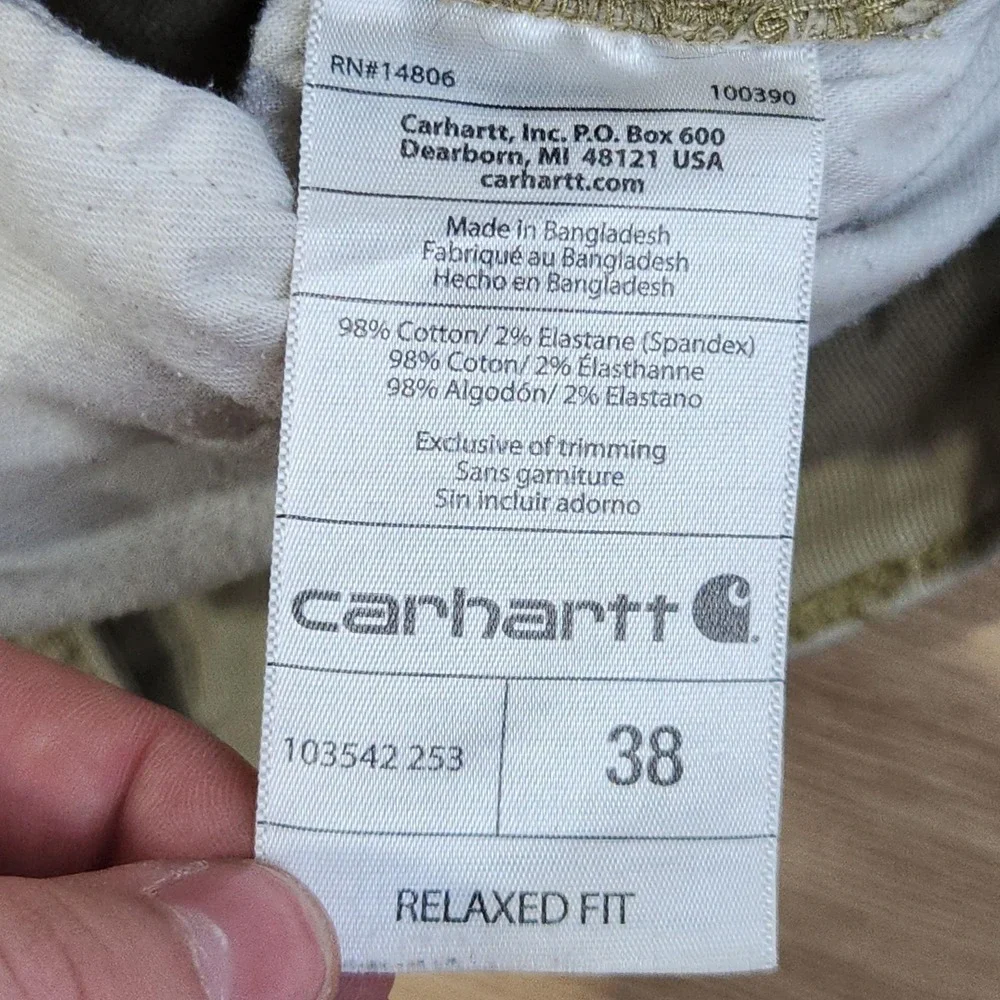 Carhartt Rigby Cargo Shorts Mens 38 10